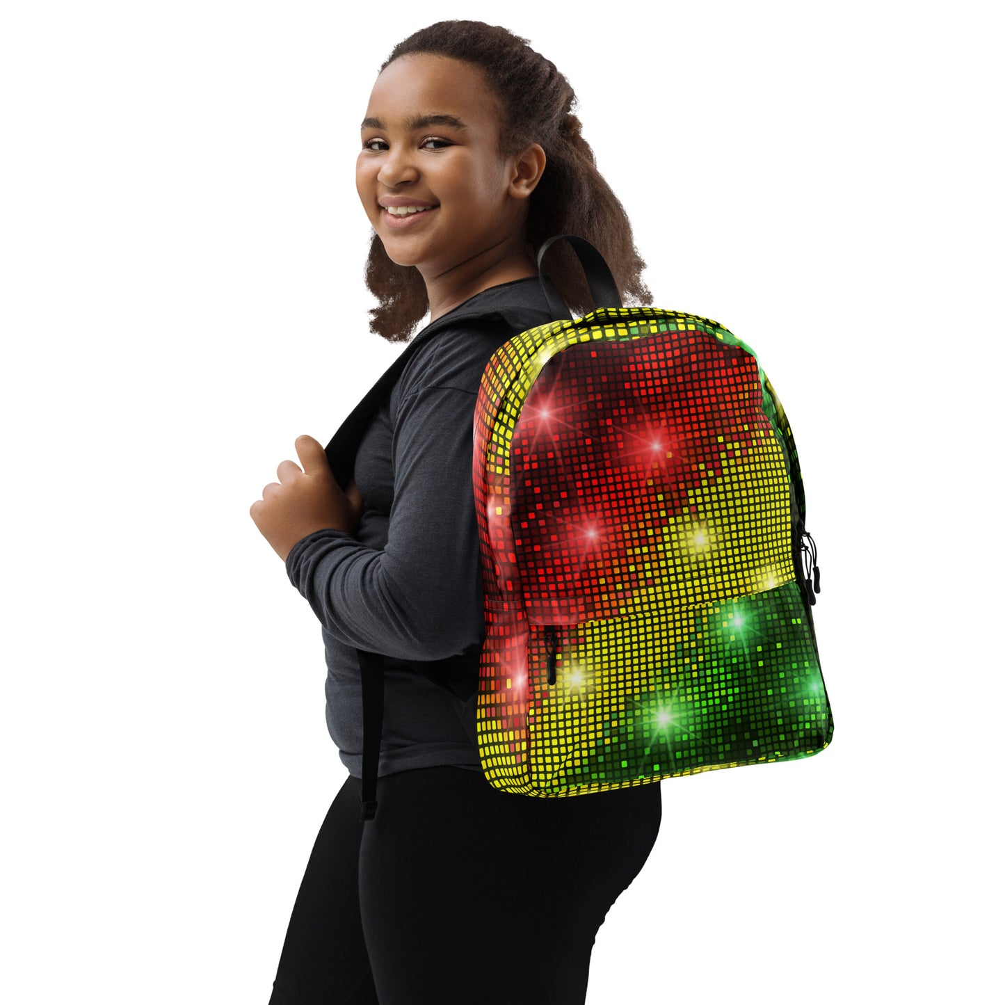 Unisex Multicoloured Sparkling Jewel Backpack