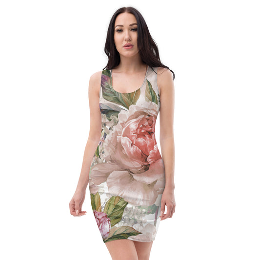 Floral Dress Dolce All-Over Oversized Floral Print Bodycon Dress