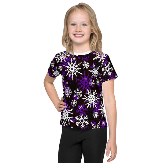 Toddlers Christmas TShirt Snowflake Festive Oversized All-Over Print Unisex Kids T-Shirt