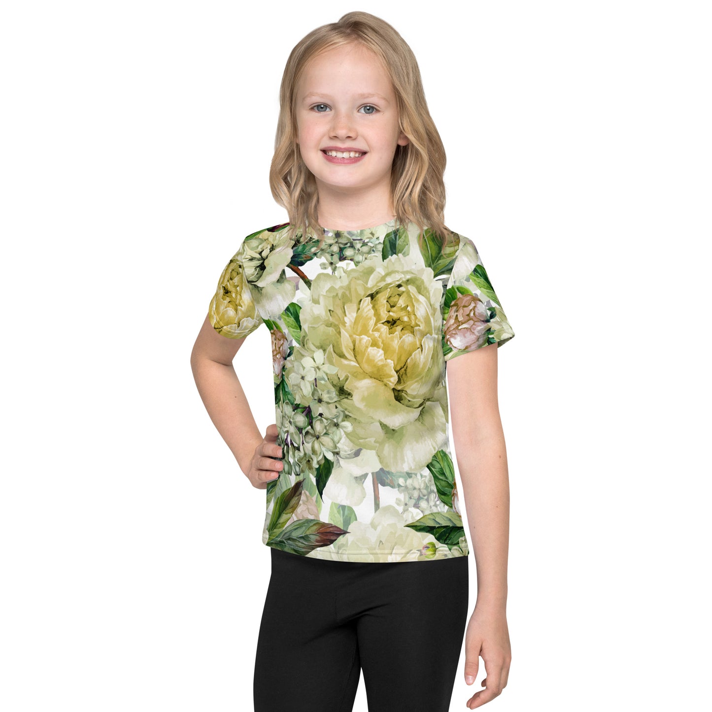 Kids Floral TShirt Floral Oversized All-Over Print Unisex Toddlers T-Shirt