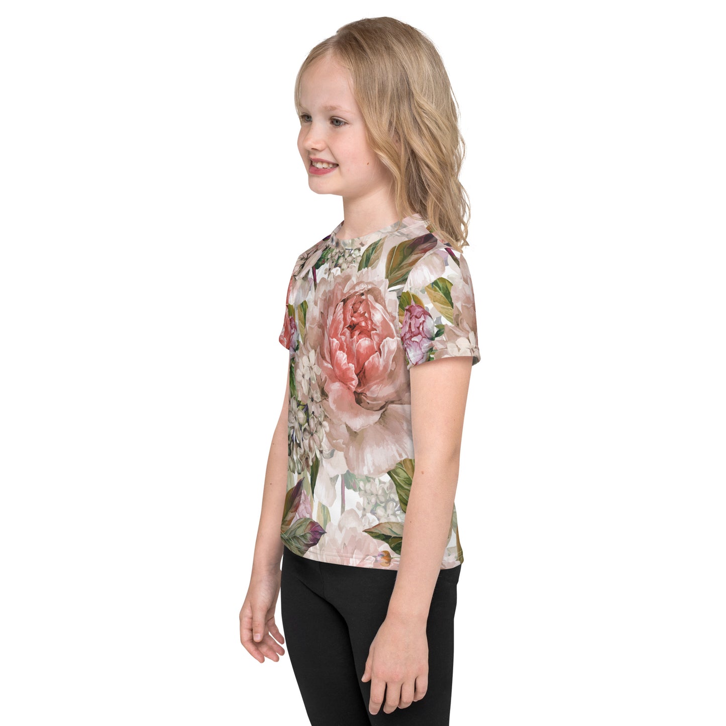 Kids Floral TShirt Floral Oversized All-Over Print Unisex Toddlers T-Shirt