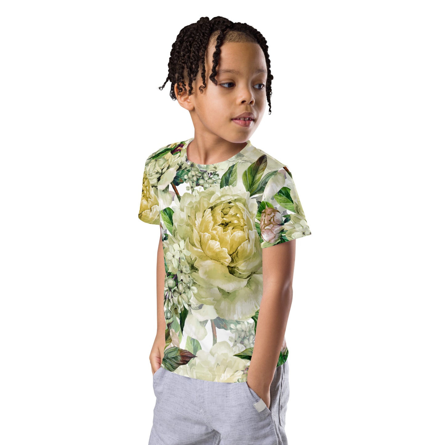 Kids Floral TShirt Floral Oversized All-Over Print Unisex Toddlers T-Shirt