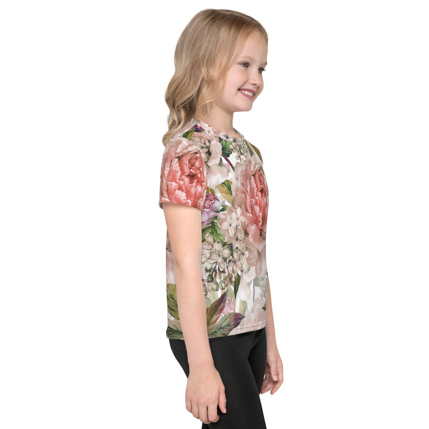 Kids Floral TShirt Floral Oversized All-Over Print Unisex Toddlers T-Shirt