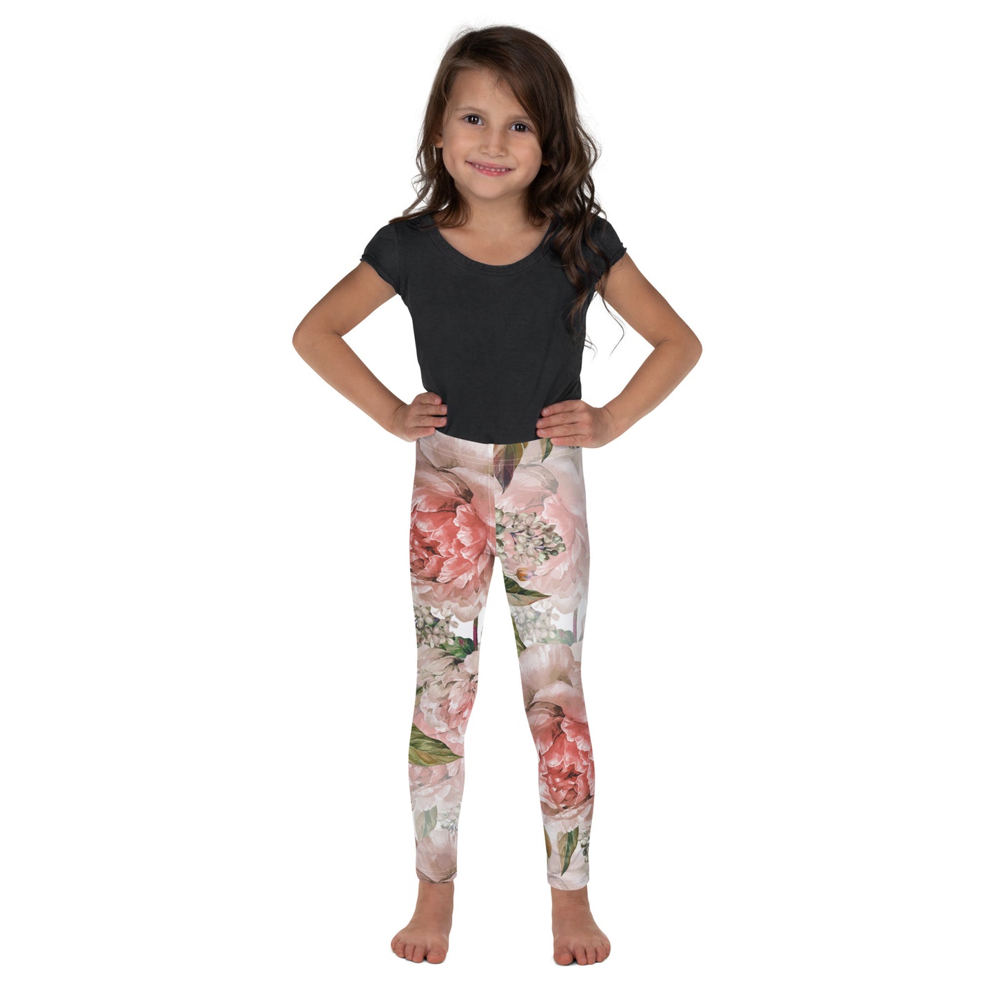 Oversized Floral All-Over Print Kid's Leggings