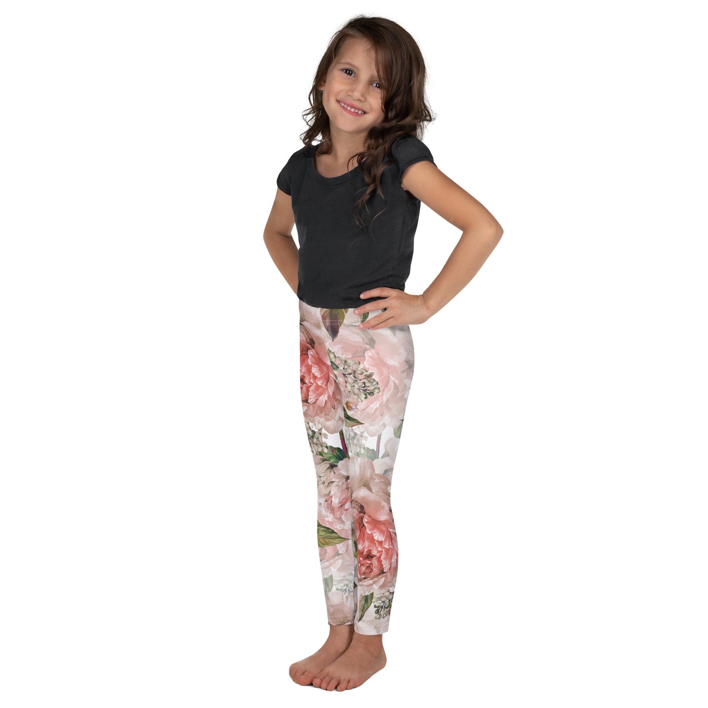 Oversized Floral All-Over Print Kid's Leggings