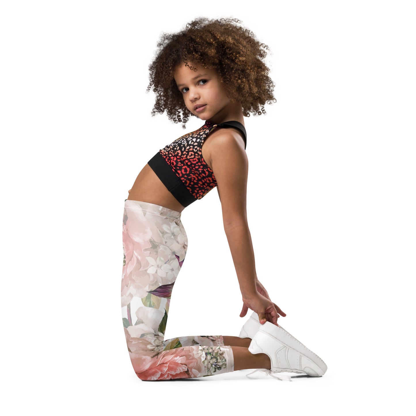 Oversized Floral All-Over Print Kid's Leggings