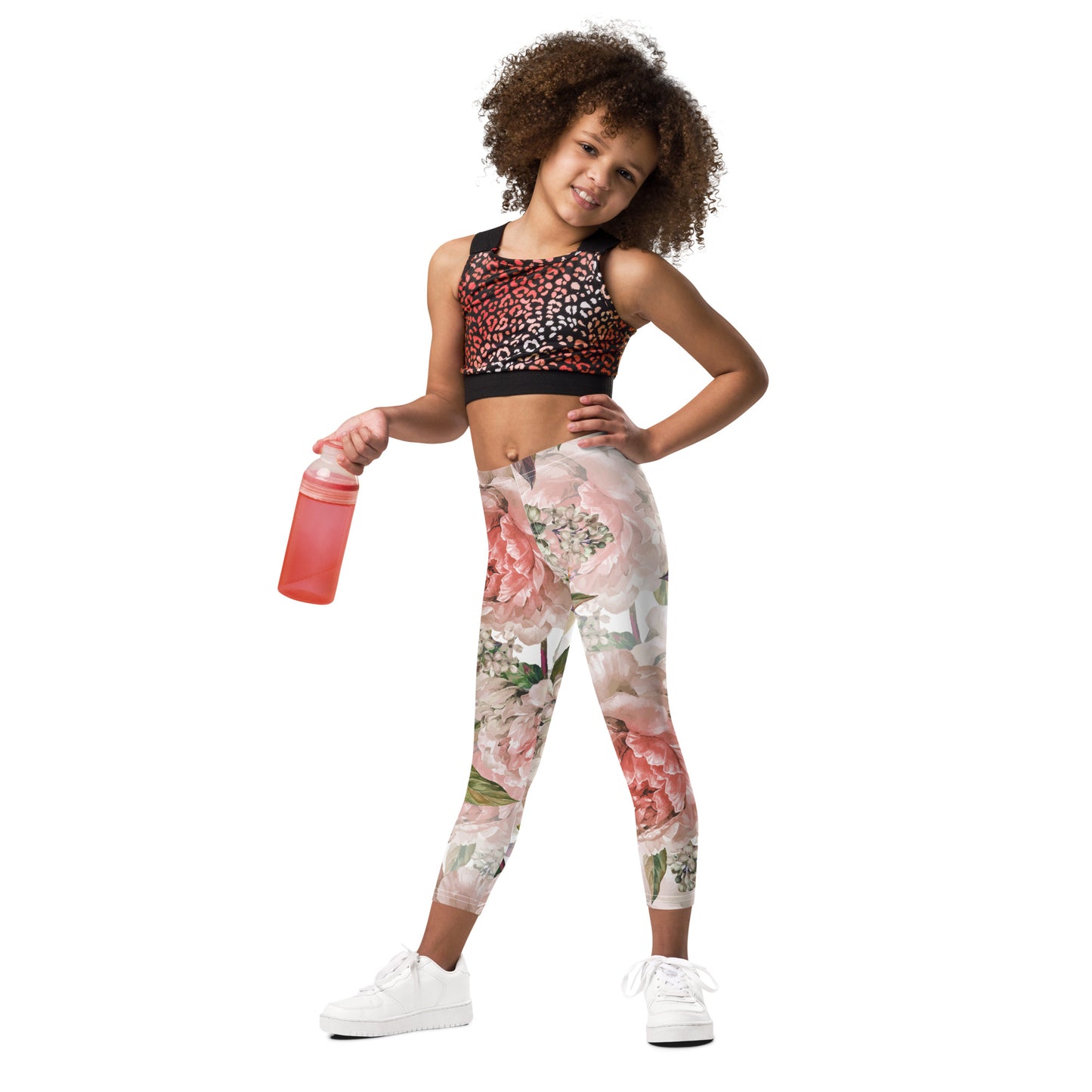 Oversized Floral All-Over Print Kid's Leggings