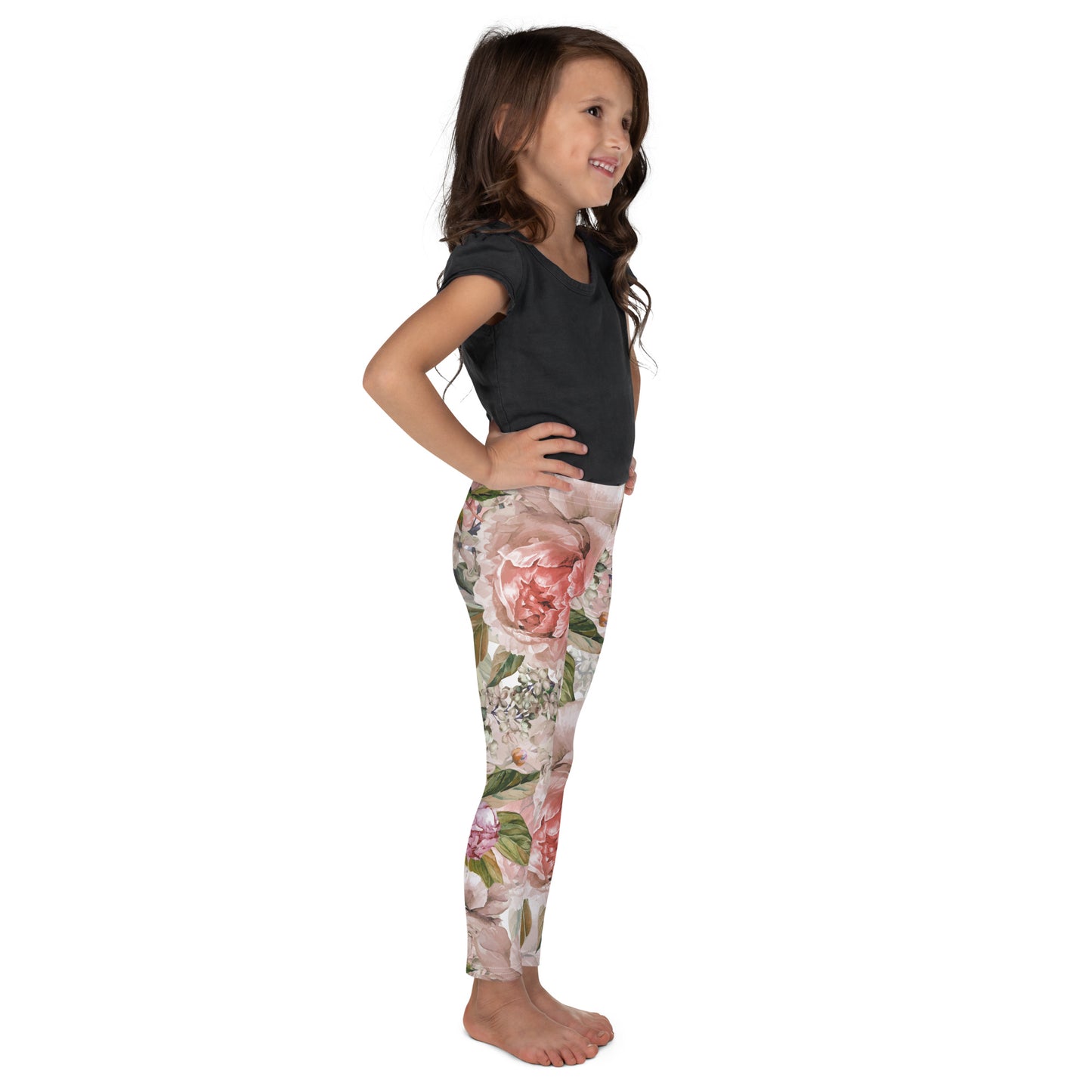 Oversized Floral All-Over Print Kid's Leggings