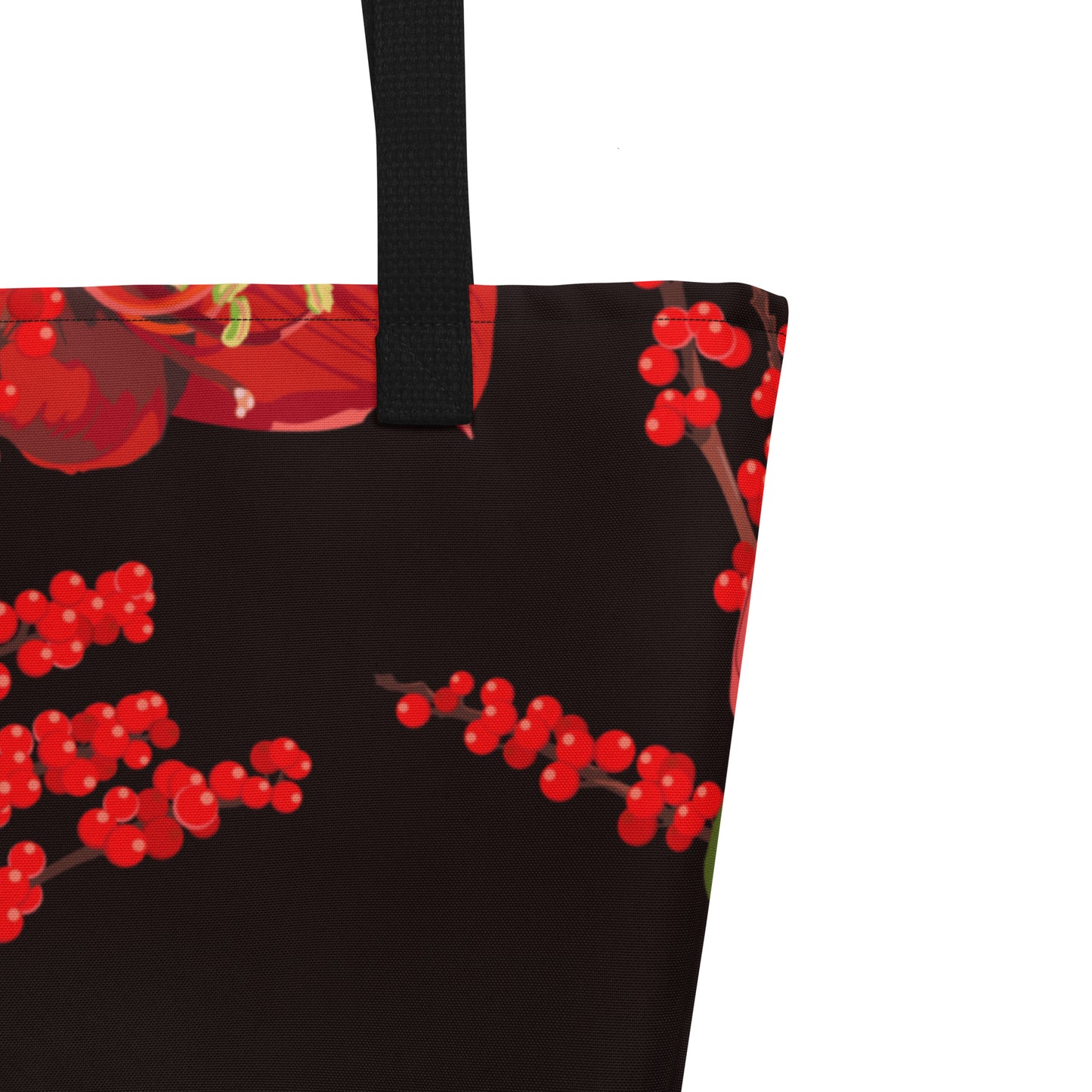 Floral Tote Bag Oversized Floral All-Over Print Large Shopper Bag