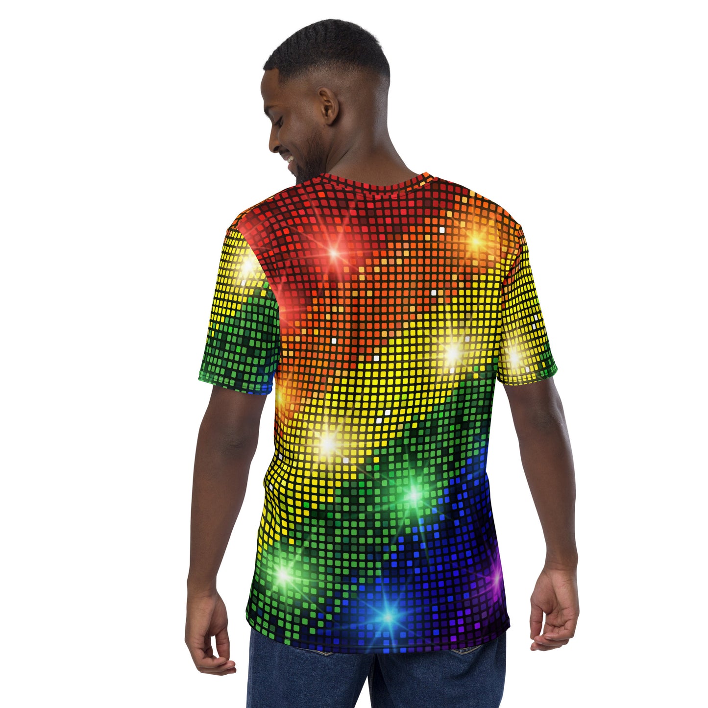 Gay Pride Rainbow TShirt Multicoloured Shirt All-Over Print Sparkling Mens T-Shirt