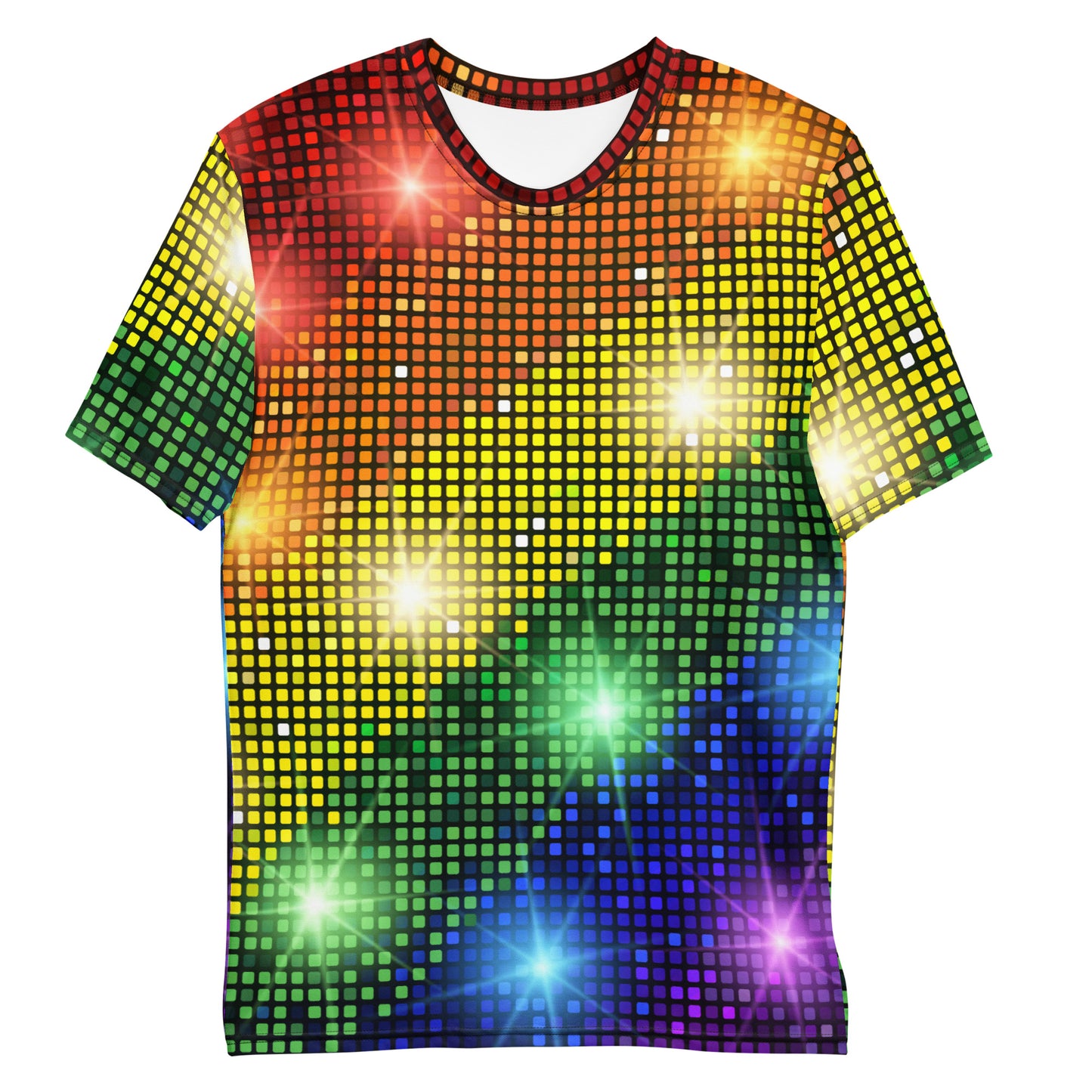 Gay Pride Rainbow TShirt Multicoloured Shirt All-Over Print Sparkling Mens T-Shirt