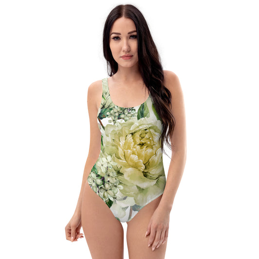 Floral Swimsuit Oversized Floral All-Over Print One-Piece Swimsuit