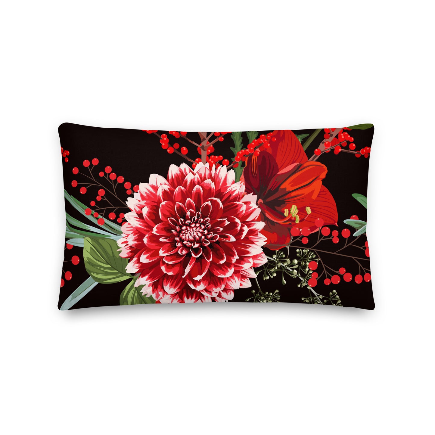 Floral Cushion Floral All-Over Print Premium Pillow Throw Cushion