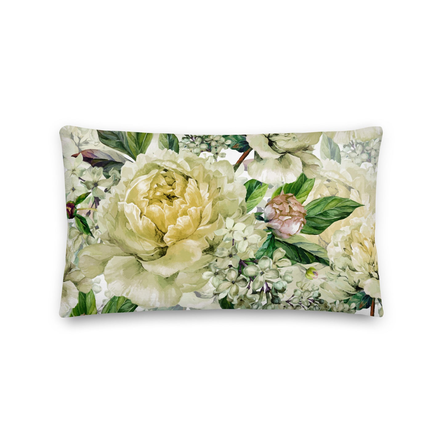 Floral Cushion Floral All-Over Print Premium Pillow Throw Cushion