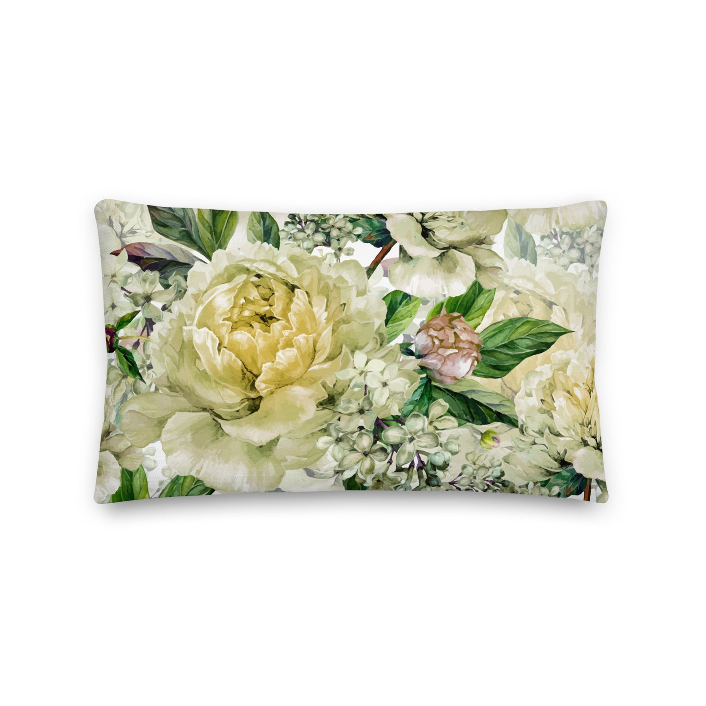 Floral Cushion Floral All-Over Print Premium Pillow Throw Cushion