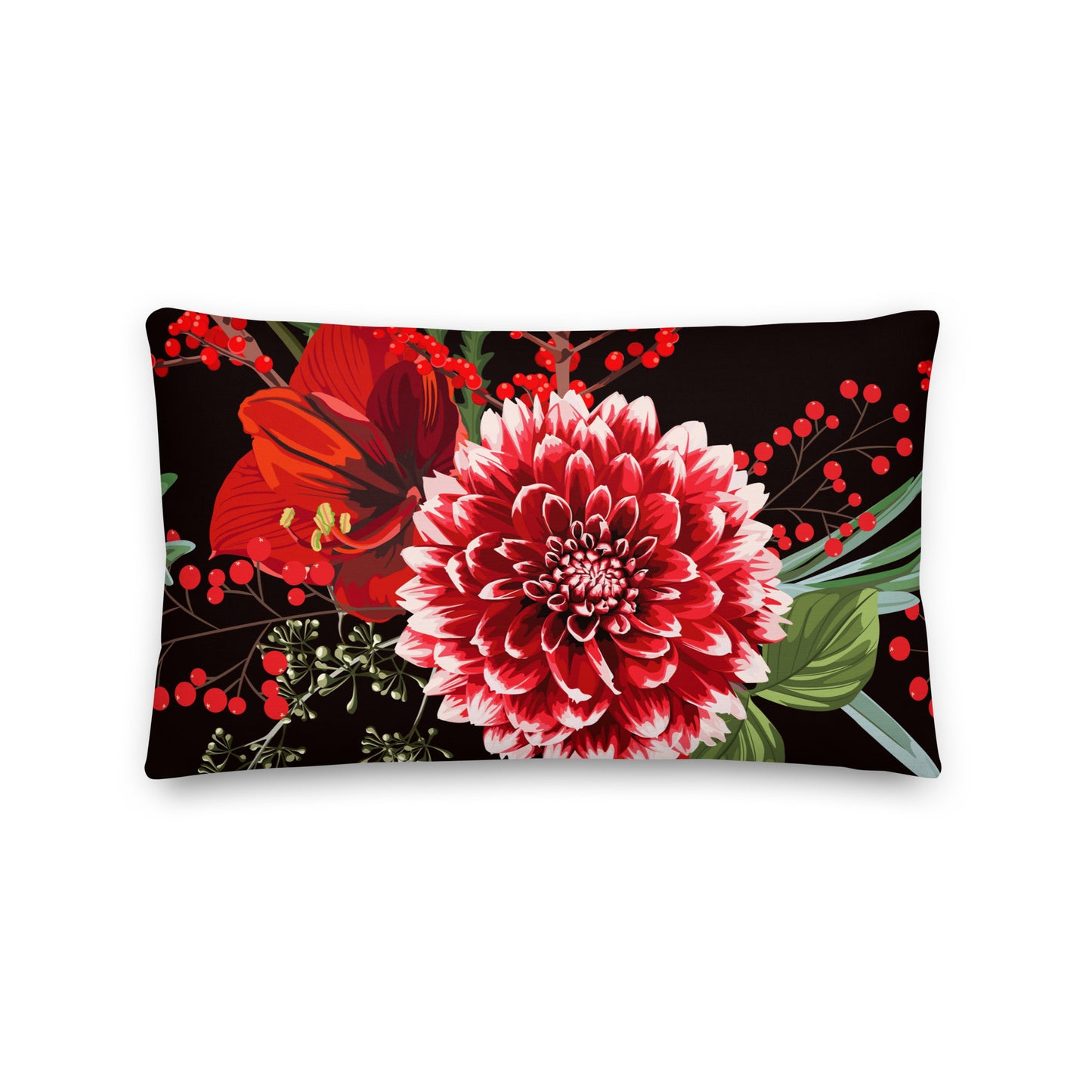 Floral Cushion Floral All-Over Print Premium Pillow Throw Cushion