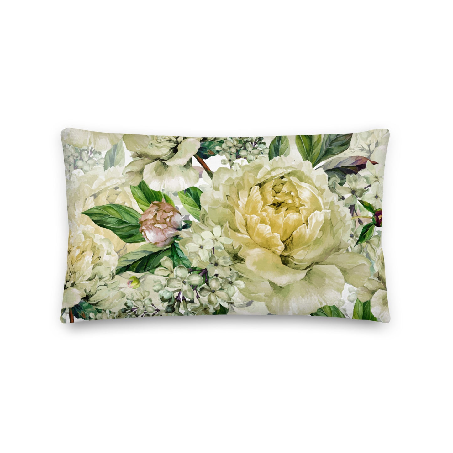 Floral Cushion Floral All-Over Print Premium Pillow Throw Cushion