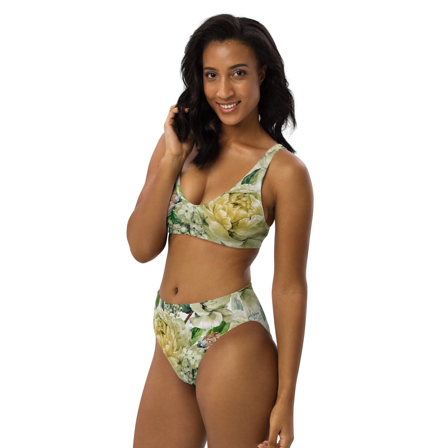 Floral Bikini Oversized Floral All-Over Print Recycled High-Waisted Bikini Set