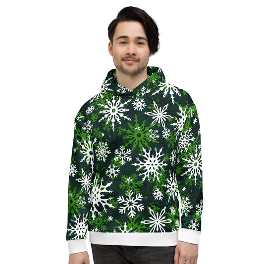 Christmas Themed Gift Hoodie Snowflake All-Over Print Unisex Hoodie