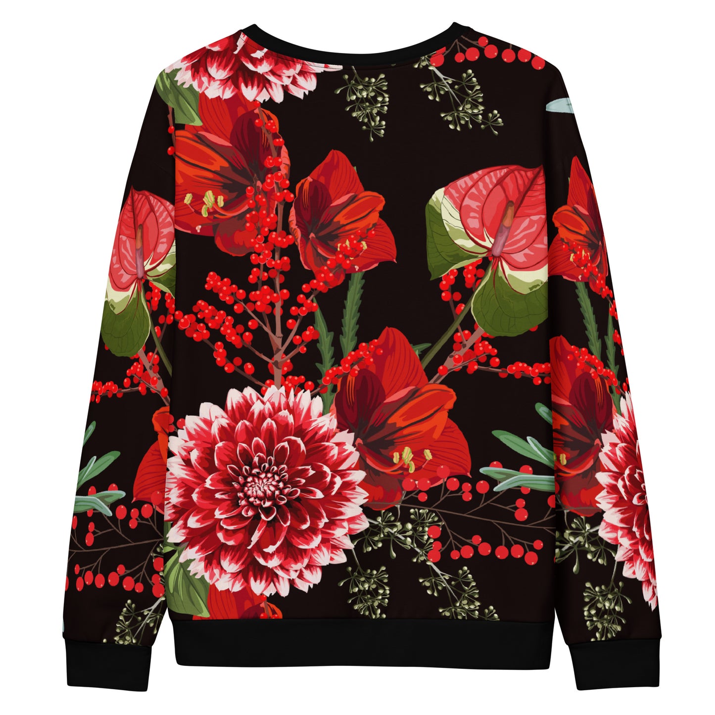 Floral Sweatshirt Oversized Floral All-Over Print Unisex Sweatshirt