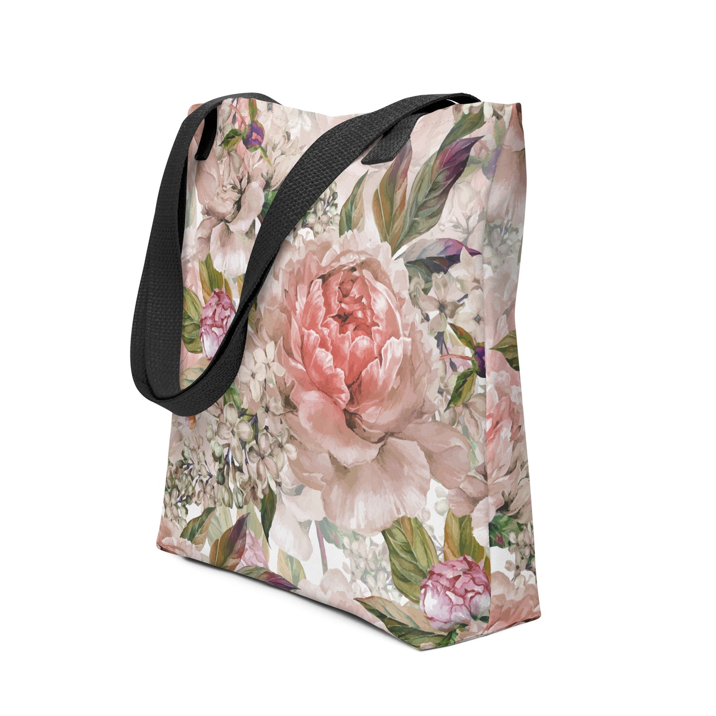 Floral All-Over Print Medium Size Tote Bag