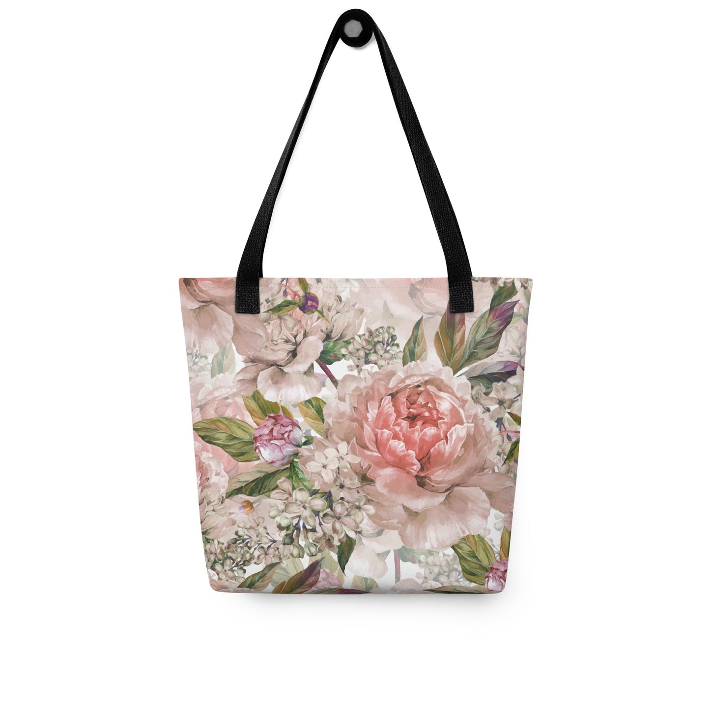 Floral All-Over Print Medium Size Tote Bag