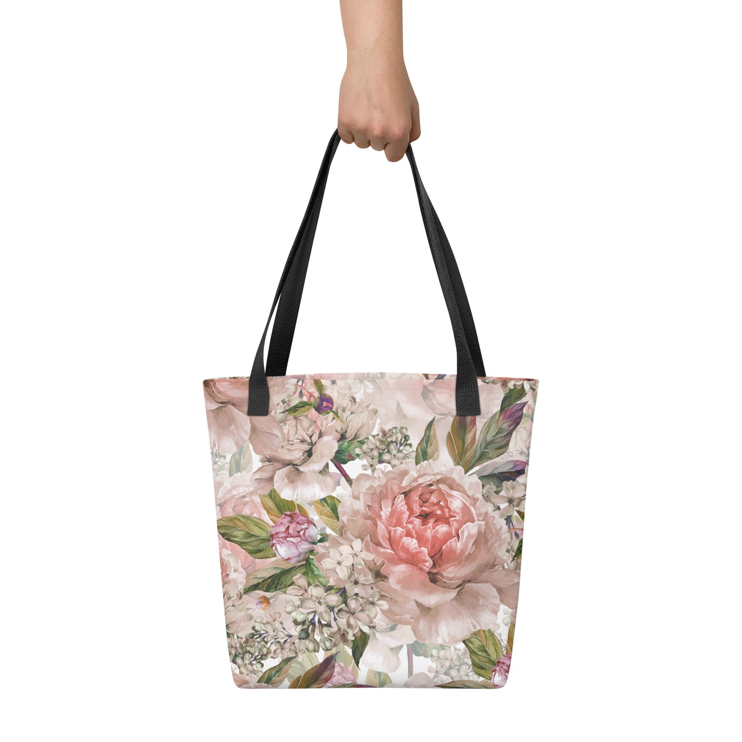 Floral All-Over Print Medium Size Tote Bag