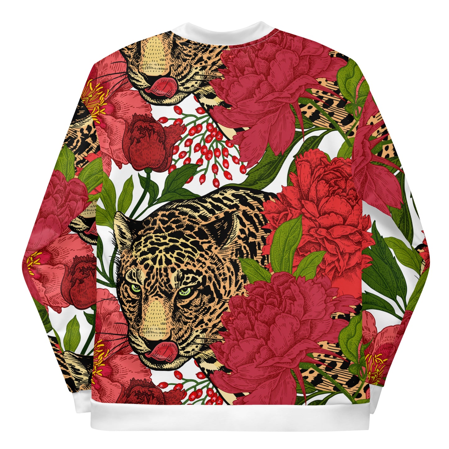 Leopard & Oversized Floral All-Over Print Unisex Bomber Jacket