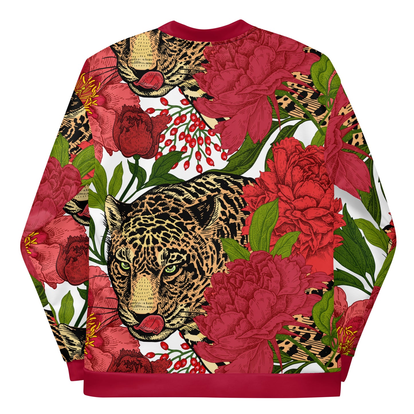 Leopard & Oversized Floral All-Over Print Unisex Bomber Jacket