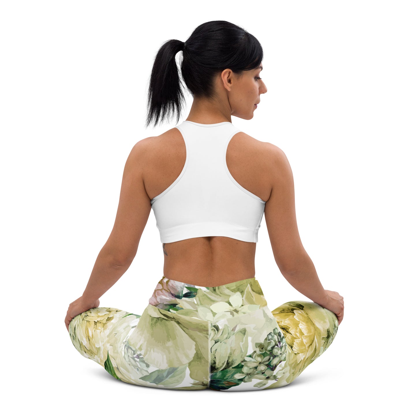 Oversized Floral All-Over Print Yoga Leggings