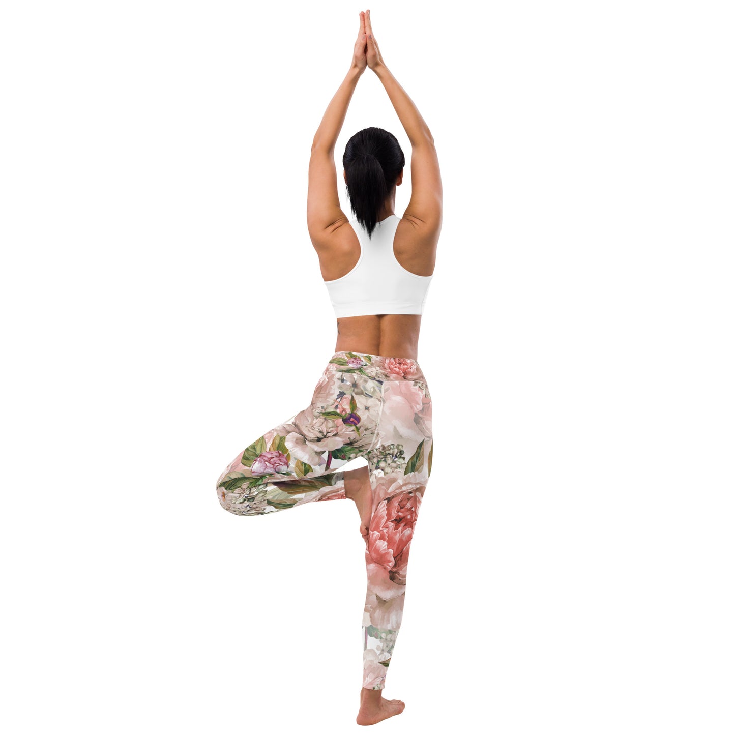 Oversized Floral All-Over Print Yoga Leggings