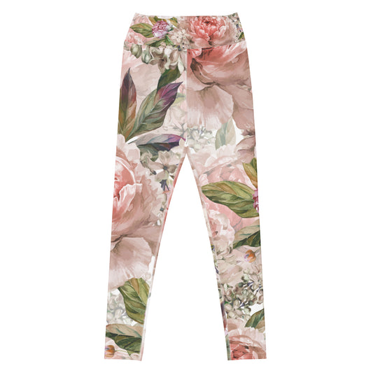 Oversized Floral All-Over Print Yoga Leggings