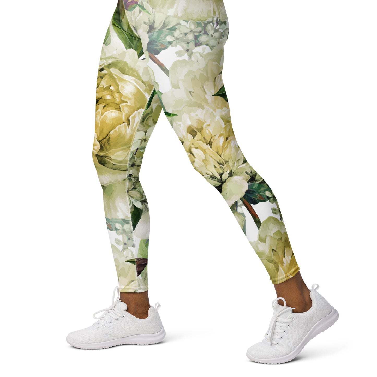 Oversized Floral All-Over Print Yoga Leggings