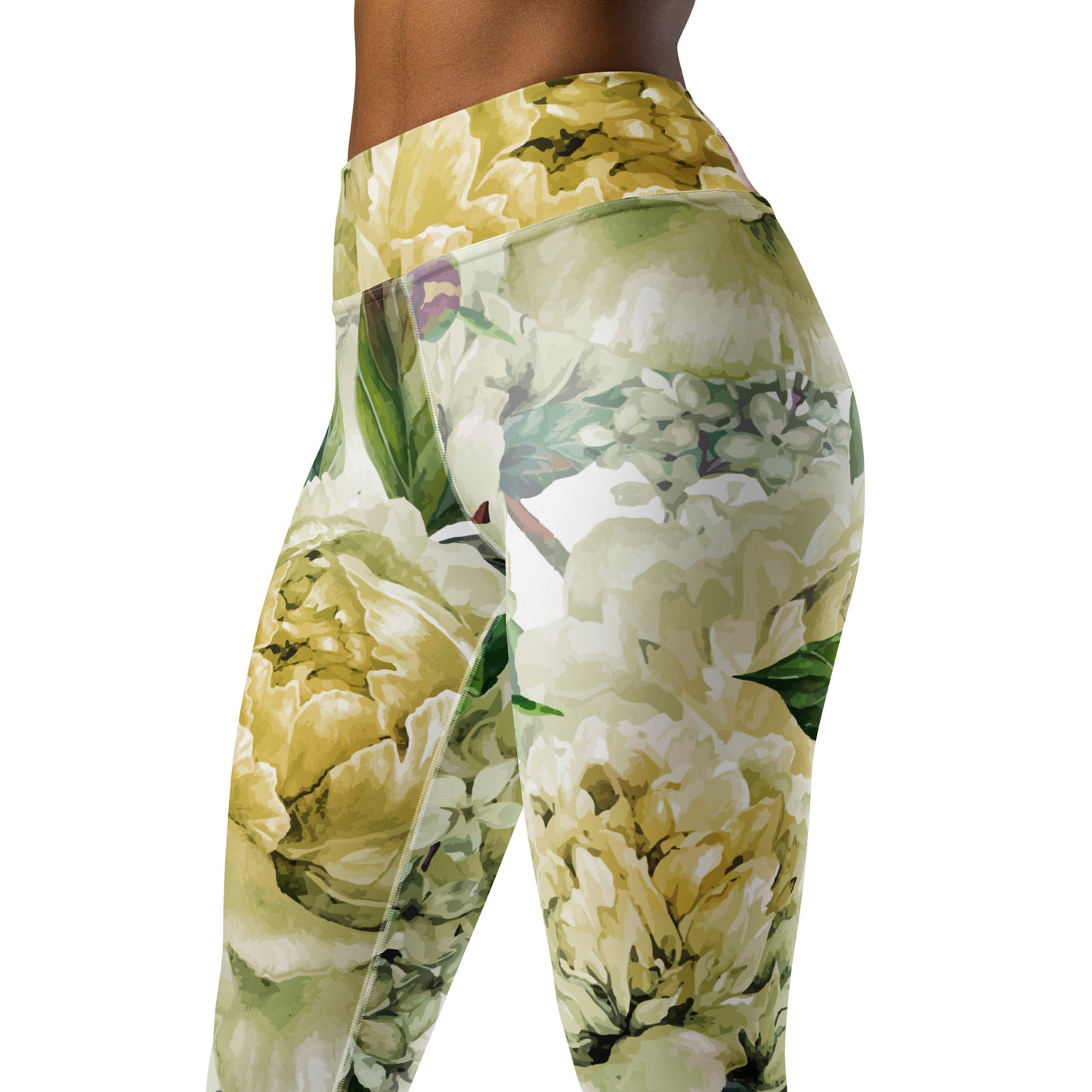 Oversized Floral All-Over Print Yoga Leggings