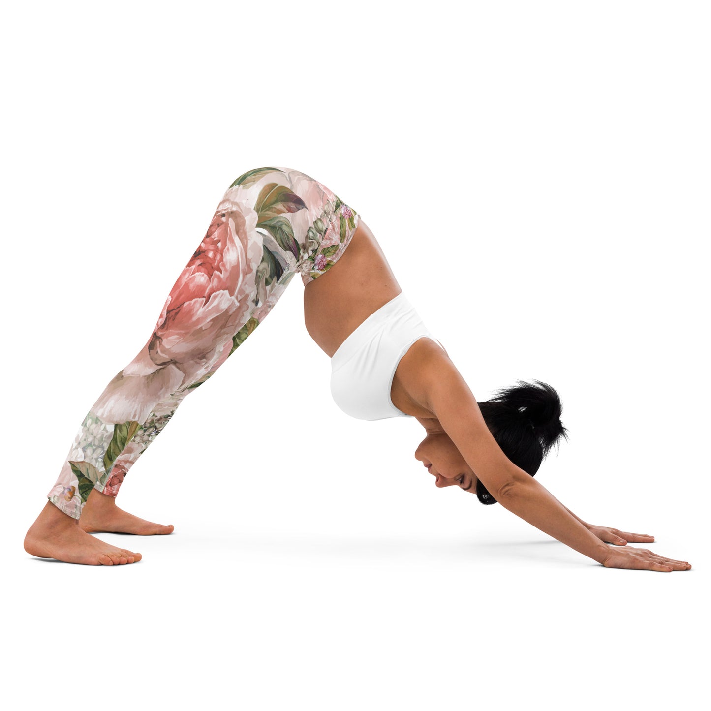 Oversized Floral All-Over Print Yoga Leggings