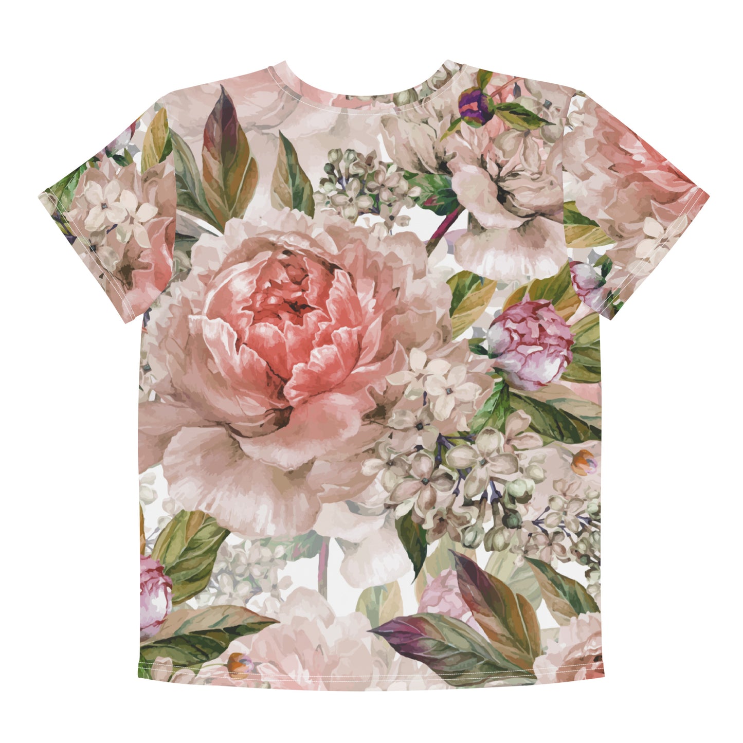 Floral Kid's T-Shirt All-Over Print Youth Crew-Neck T-Shirt