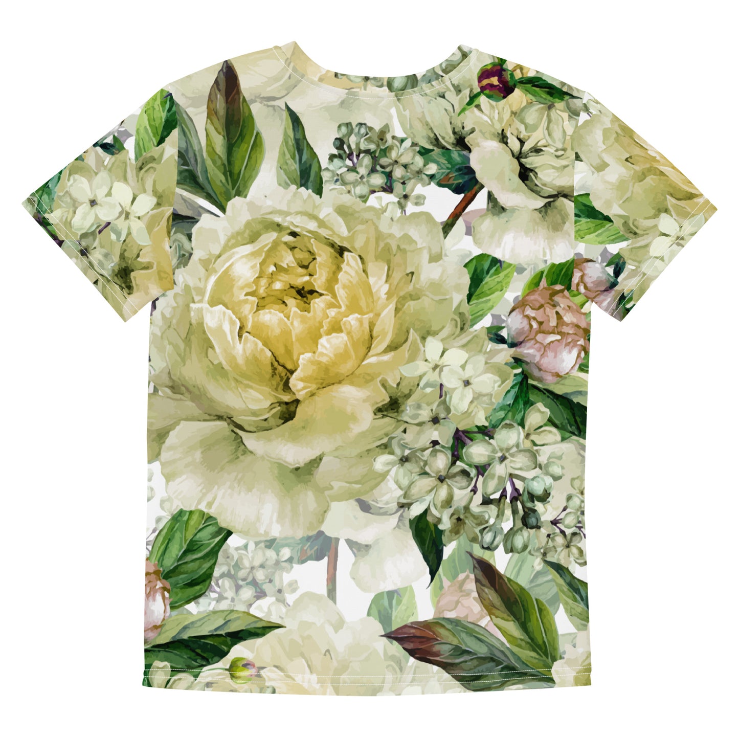 Floral Kid's T-Shirt All-Over Print Youth Crew-Neck T-Shirt