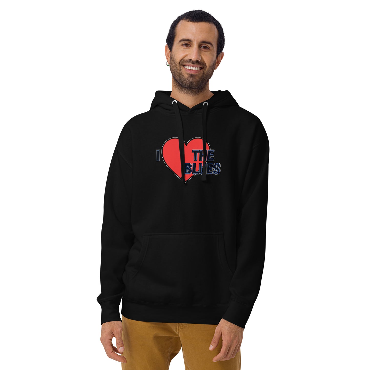 Chelsea Hoodie I Love The Blues Hoodie Unisex Cotton Pullover Hoodie