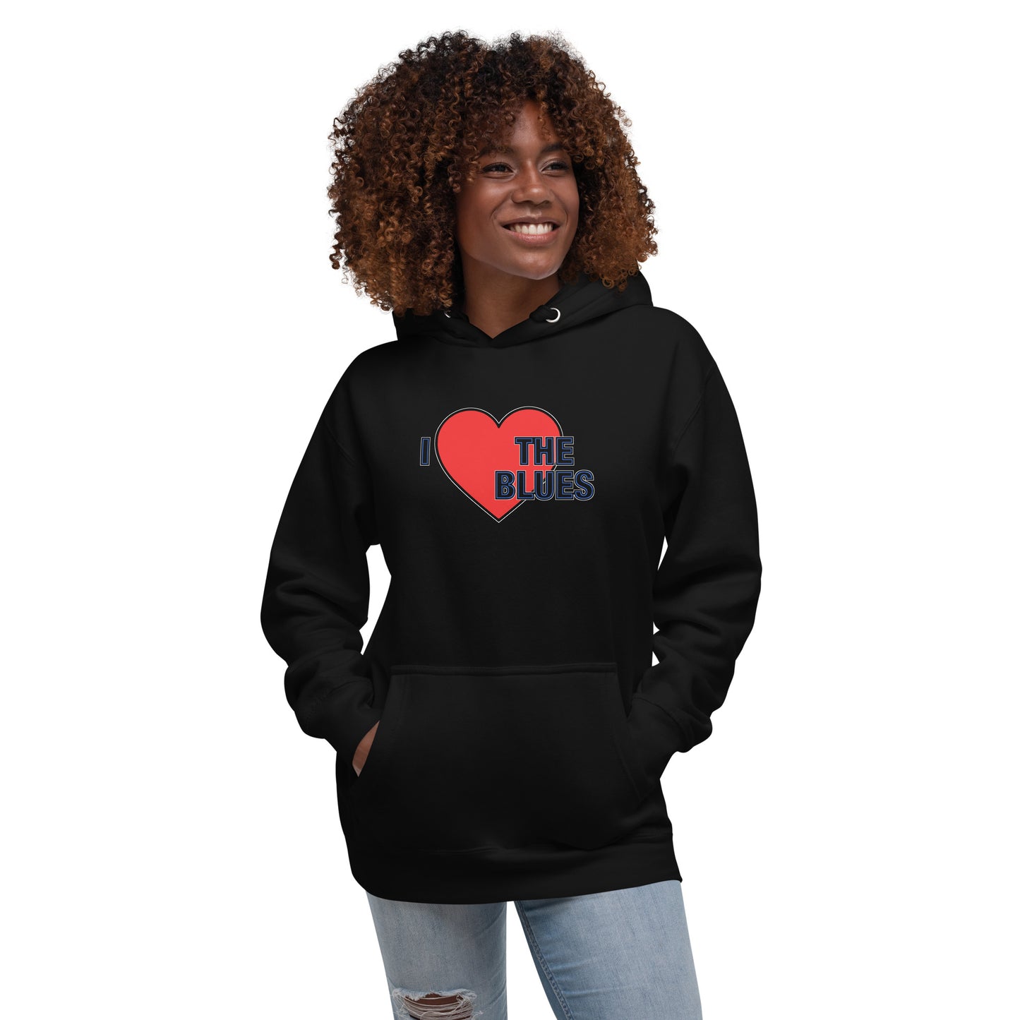 Chelsea Hoodie I Love The Blues Hoodie Unisex Cotton Pullover Hoodie