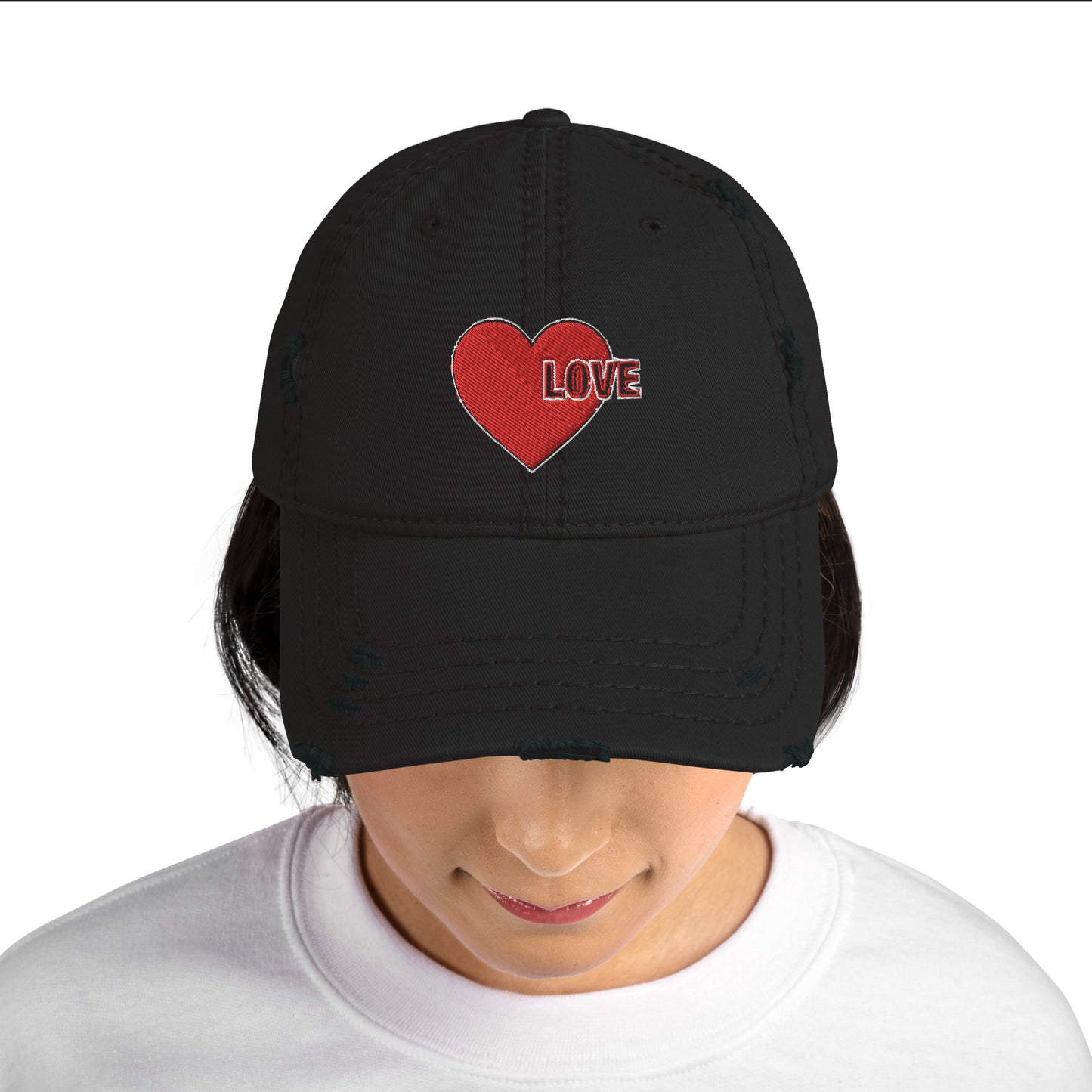 Love Is The Message Baseball Cap Distressed Dad Hat Just Love Unisex Cotton Baseball Cap