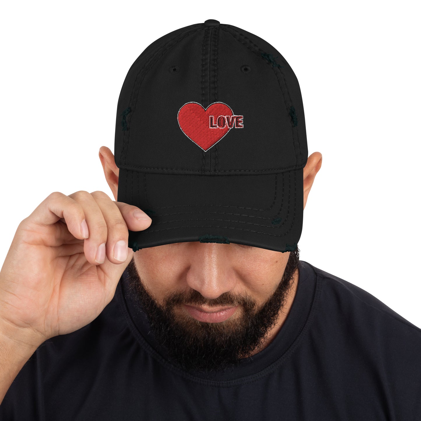 Love Is The Message Baseball Cap Distressed Dad Hat Just Love Unisex Cotton Baseball Cap