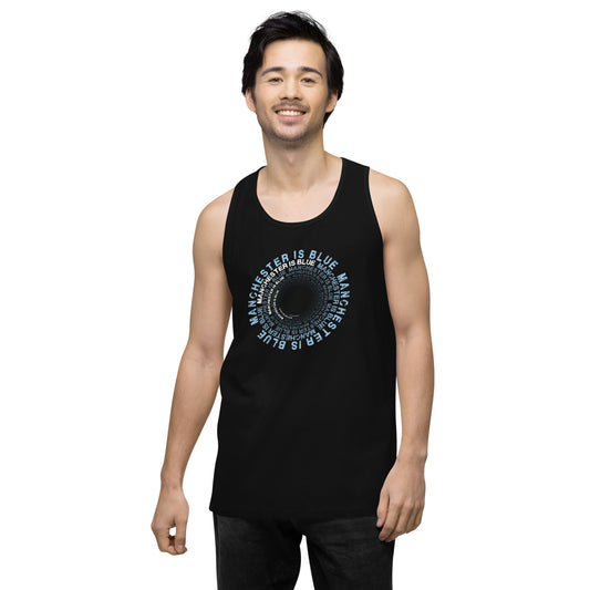 Manchester Is Blue Tank Top City Football Premium Tank Top Funny City Slogan Tank Top