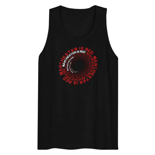 Manchester Is Red Tank Top United Football Premium Tank Top Funny Utd Slogan Tank Top