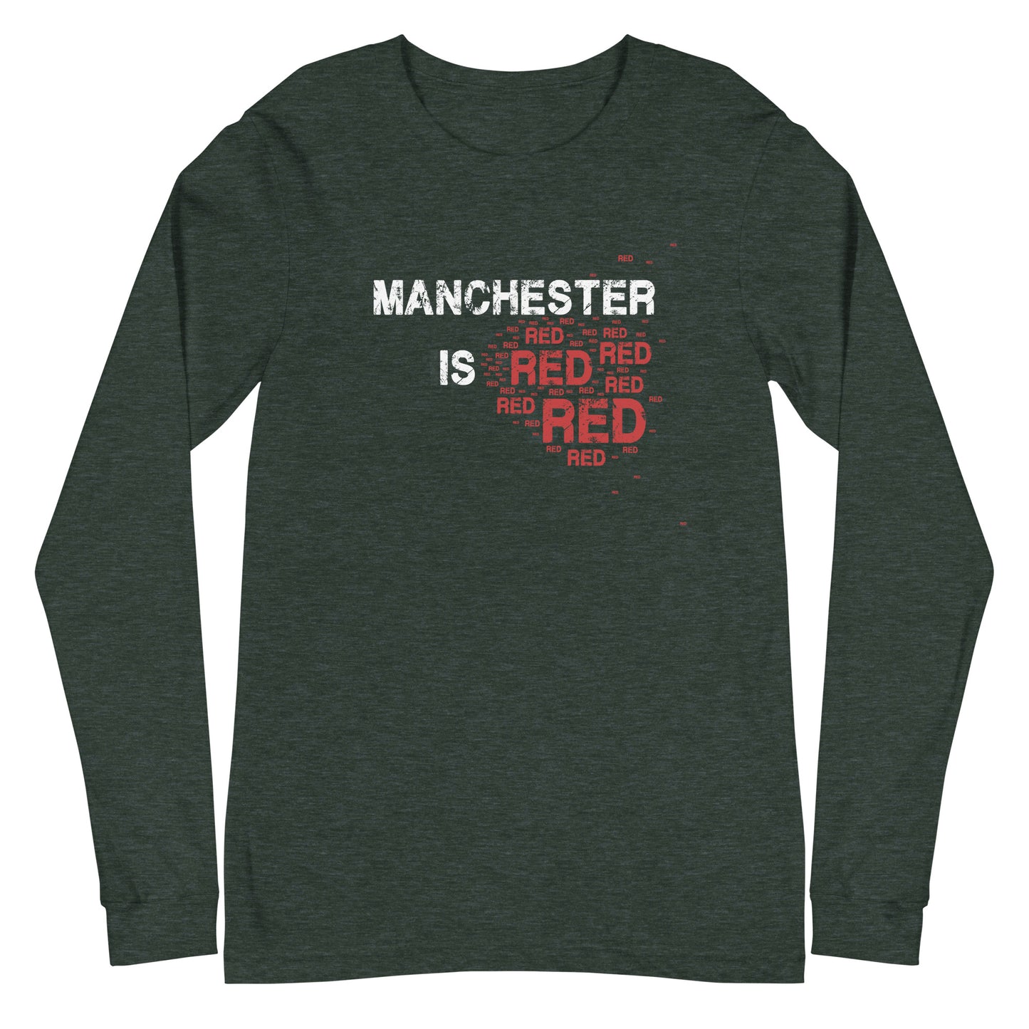 Manchester Is Red Long Sleeve TShirt United Football Shirt Unisex Long Sleeve T-Shirt