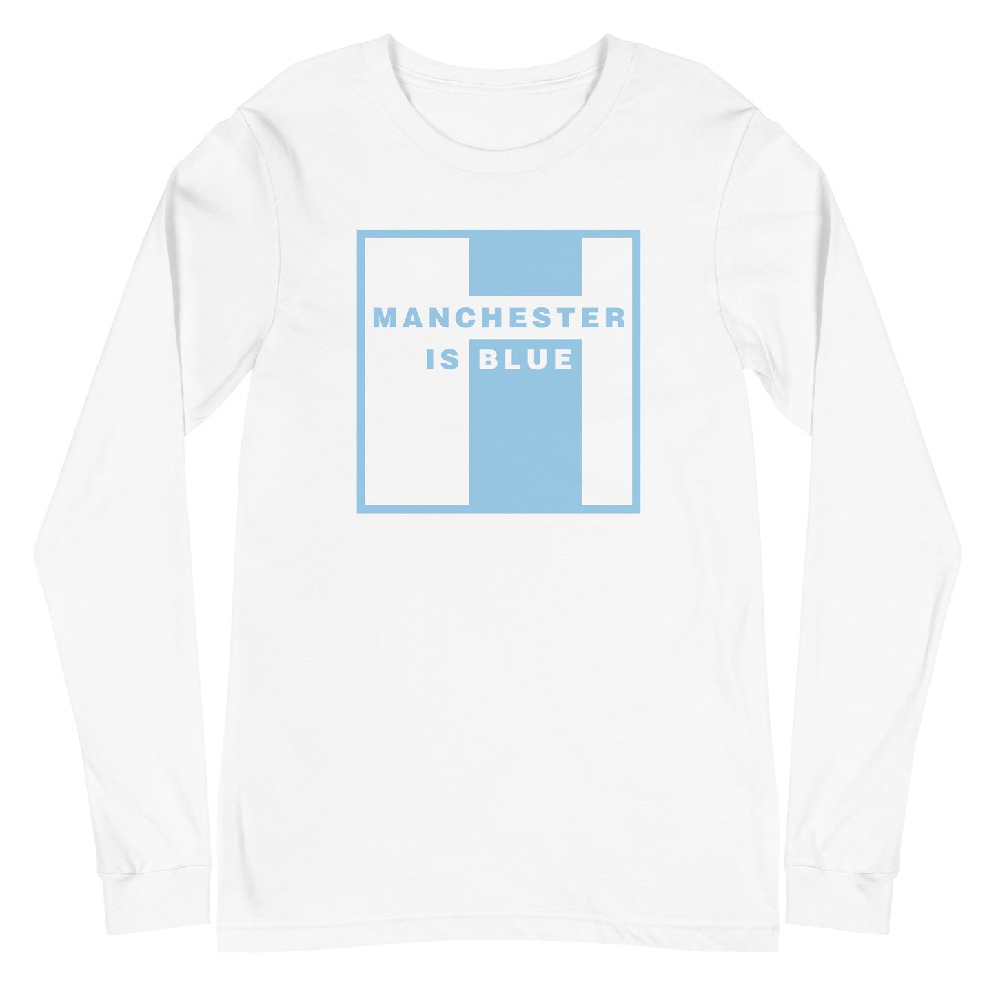 Manchester Is Blue Long Sleeve TShirt Funny Manchester City Football Supporter Long Sleeve T-Shirt