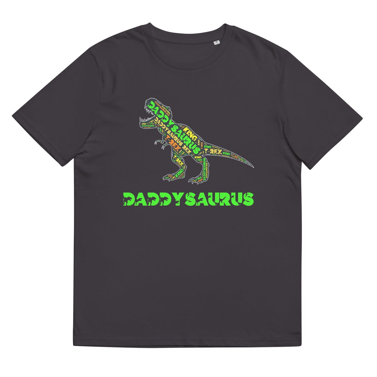 T Rex Dinosaur TShirt Daddysaurus T Shirt Funny Mens Organic Cotton T-Shirt