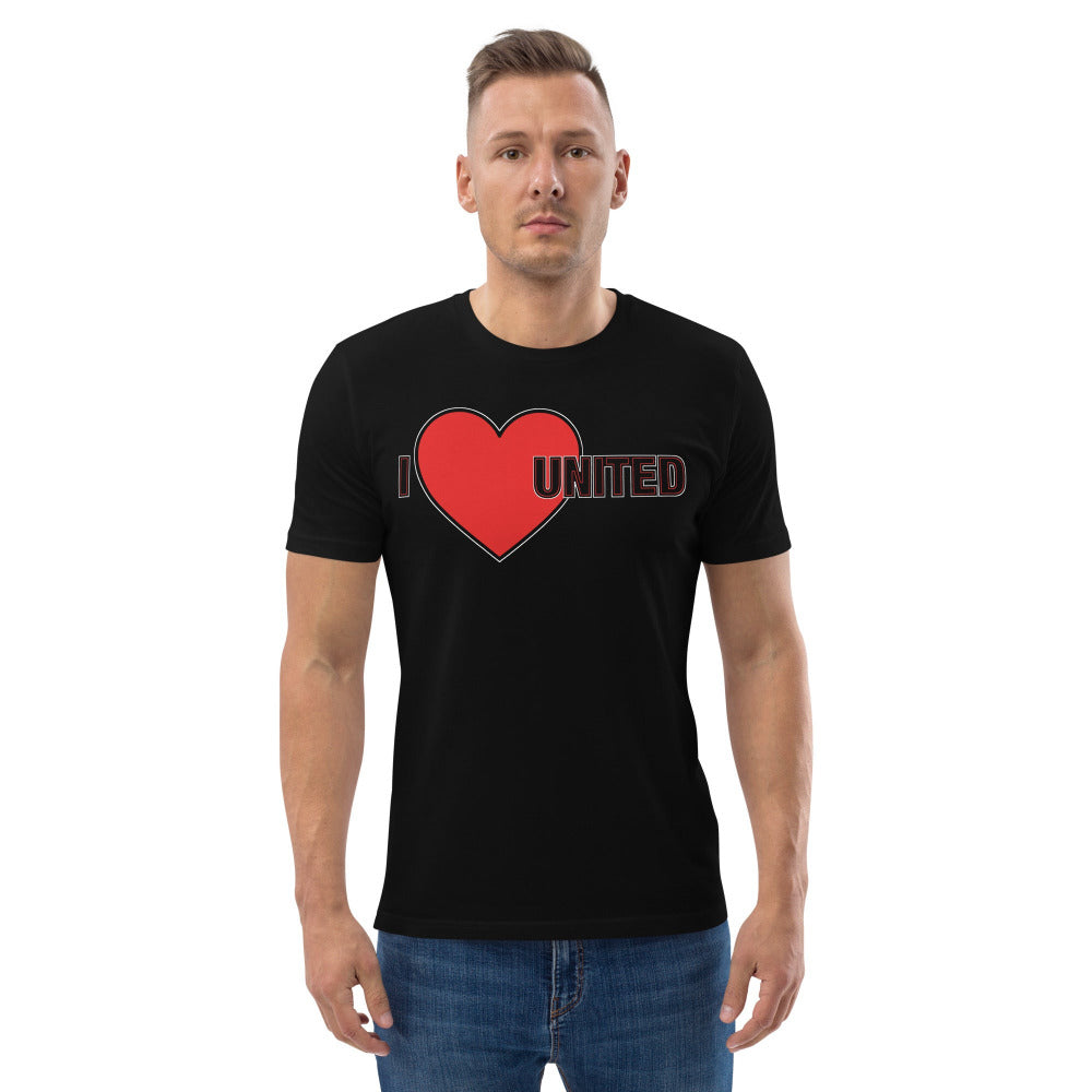 I Love United TShirt I Love Manchester United Football Supporter Organic Cotton T Shirt