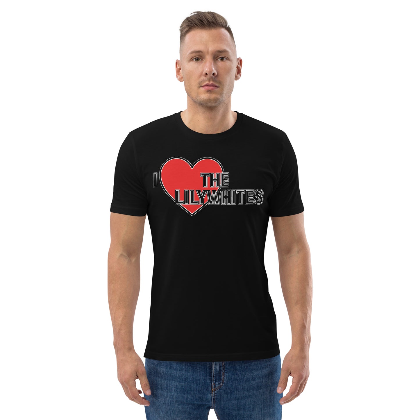 Spurs TShirt I Love The Lilywhites TShirt Tottenham Hotspurs Supporter Unisex Organic Cotton T-Shirt