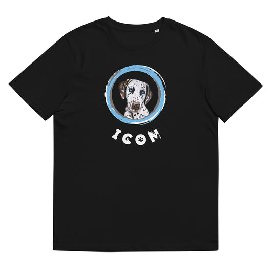 Dalmatian Dog TShirt Funny Dog Icon Shirt Unisex Organic Cotton T-Shirt