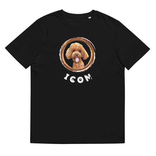 Poodle Dog TShirt Funny Dog Icon Shirt Unisex Organic Cotton T-Shirt